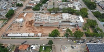Começa a instalação do telhado da nova rodoviária de Porto Velho