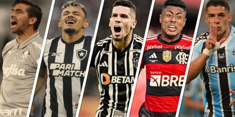 Veja as reais chances que Palmeiras, Botafogo, Atlético-MG, Flamengo e Grêmio tem de ser campeão brasileiro