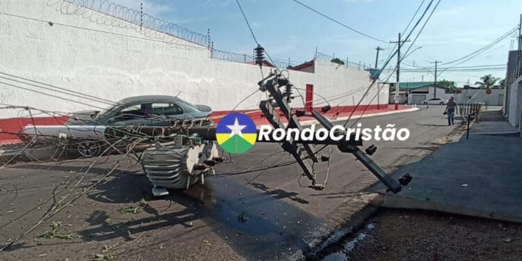 COSTA E SILVA: Acidente deixa poste caído e números de emergência 190 e 193 indisponíveis