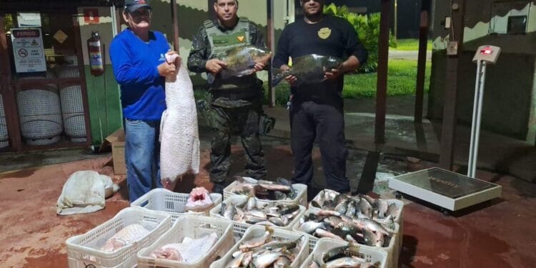 Polícia ambiental aprende 300 kg de pescado irregular na zona rural