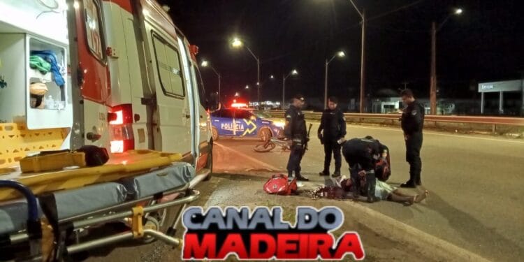 Ciclista sofre acidente próximo ao Trevo do Roque