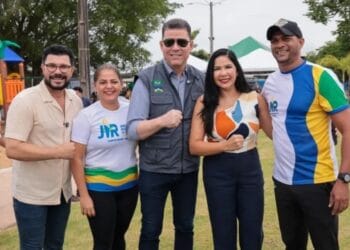 Deputada federal Cristiane Lopes e governador Marcos Rocha entregam nova praça do Abobrão