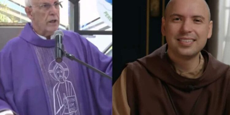 Divididos pela política, padre Julio Lancellotti alfinetar frei Gilson durante missa