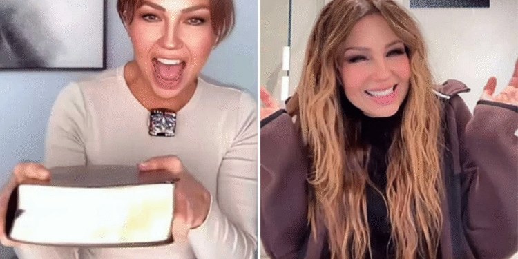 Thalía distribui 500 Bíblias para fãs: ‘Quero transmitir paz e esperança’