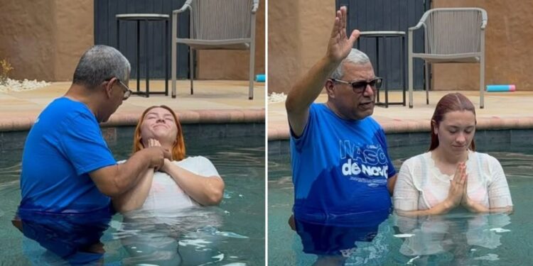 Filha de Gugu é batizada nos EUA: ‘Nasci para uma nova vida com Cristo’