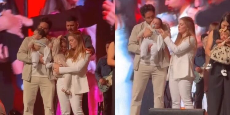 Viih Tube e Eliezer apresentam filho na Lagoinha Alphaville