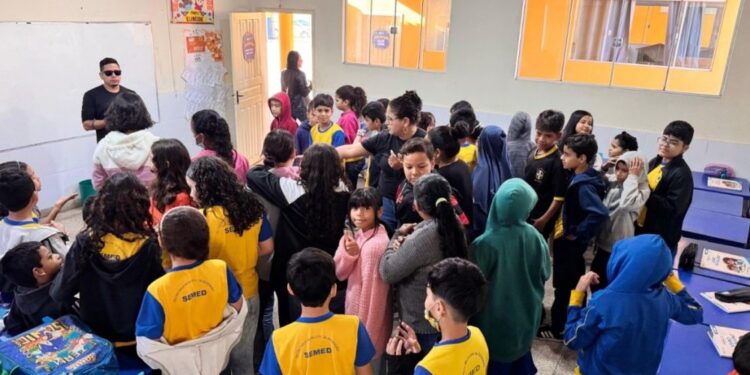 Sema promove atividade lúdica sobre queimadas na Escola Municipal Flor de Piquiá