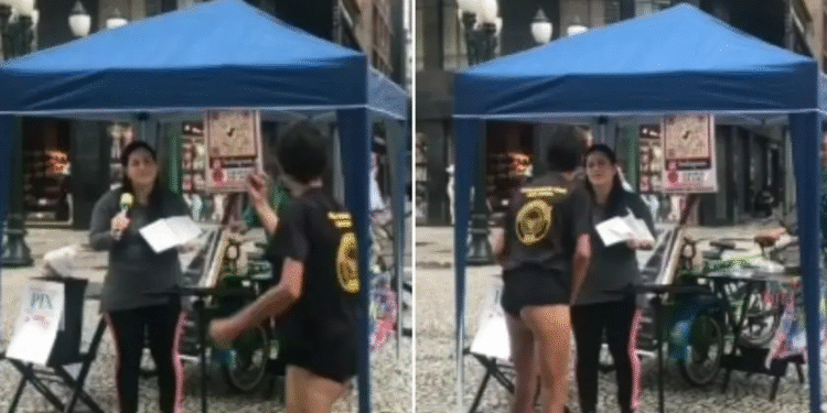 Homem cospe no rosto de pregadora de rua em Curitiba