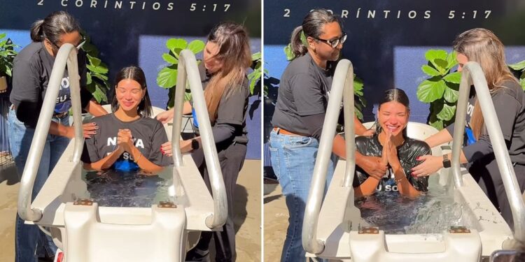 Ex-miss Brasil é batizada em igreja SP: ‘Tudo se fez novo’