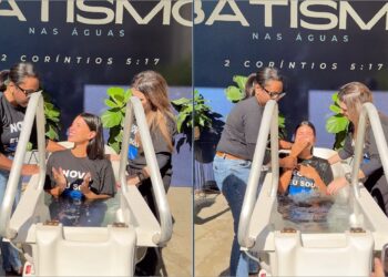 Ex-miss Brasil aceita Jesus e é batizada nas águas; Assista