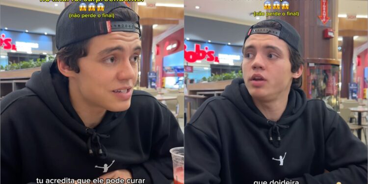 jovem recebe oração em nome de Jesus e relata cura