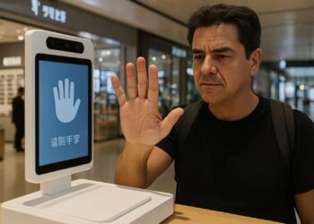 Na China, brasileiro se assusta com pagamento por chip na mão