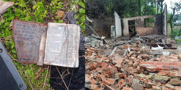 Incêndio destrói casa em Santa Catarina, mas Bíblia permanece intacta