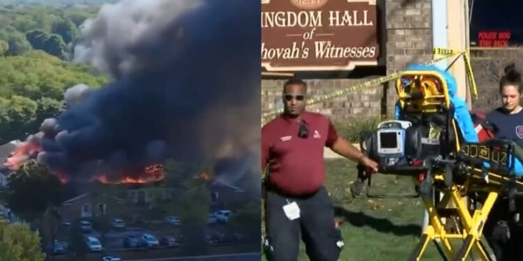 Atirador mata 4 pessoas durante culto e põe fogo em igreja nos EUA