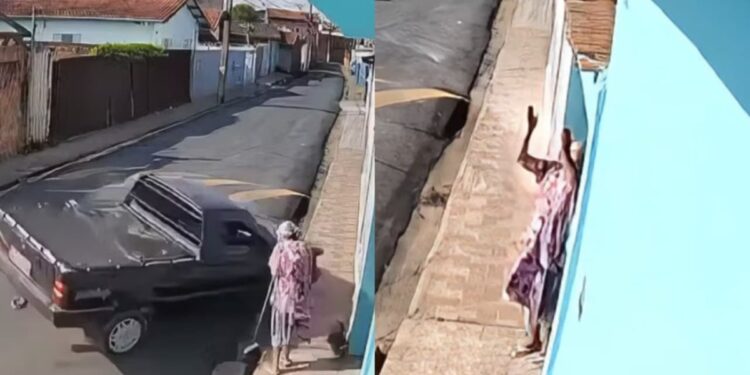 Idosa escapa de atropelamento por centímetros em MG: “Jesus me livrou de tragédia”