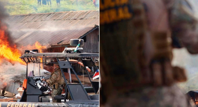 Operação Leviatã: PF destrói 138 embarcações de garimpo ilegal no rio Madeira em Rondônia