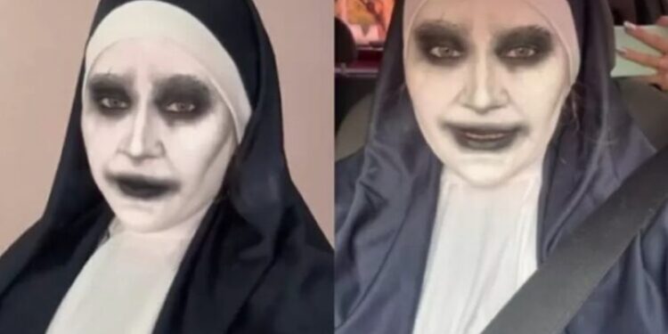 Fã vestida como freira de Invocação do Mal é barrada em shopping