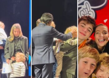 Luiza Possi e marido consagram filhos a Deus em culto