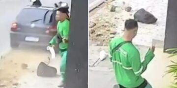 Gari ajoelha e ora a Deus após escapar de atropelamento