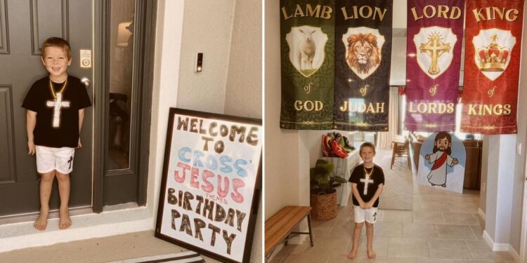 Menino de 5 anos viraliza após pedir festa de aniversário com tema de Jesus