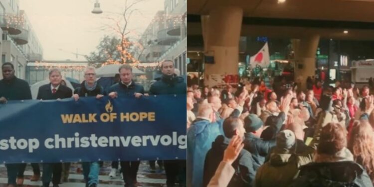 Cristãos vão às ruas de Amsterdã em prol da Igreja Perseguida: ‘Não esquecemos deles’