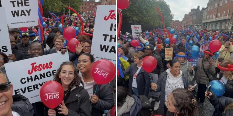 Marcha para Jesus leva mais de 20.000 pessoas às ruas de Dublin: ‘A Irlanda é do Senhor’