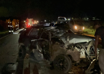 Motorista fica em estado grave após batida entre carro e ônibus parado na BR-319