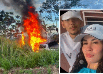 Casal morre a caminho do trabalho em grave acidente na BR-364; veículos ficaram em chamas