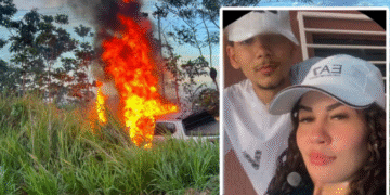 Casal morre a caminho do trabalho em grave acidente na BR-364; veículos ficaram em chamas