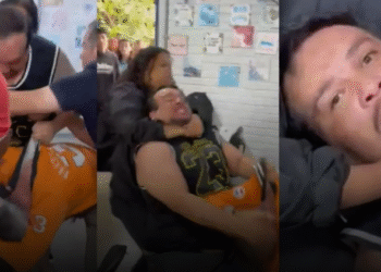 Pai que agrediu professor é contido com “mata-leão” pela própria filha