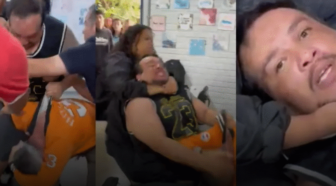 Pai que agrediu professor é contido com “mata-leão” pela própria filha