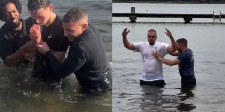 Barrado na Inglaterra, evangelista batiza convertidos na Holanda