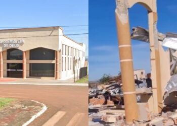 Tornado destrói igreja no Paraná antes de culto e membro testemunha: “Deus nos guardou”