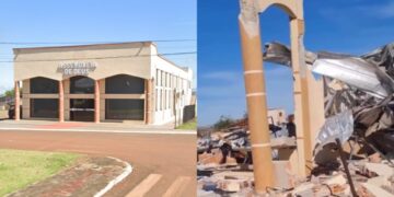 Tornado destrói igreja no Paraná antes de culto e membro testemunha: “Deus nos guardou”