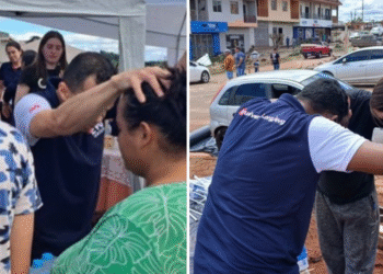 Igreja monta tenda de oração e ajuda social em cidade destruída por ciclone no Paraná