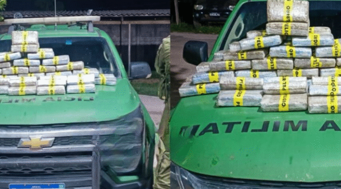 BPFron apreende 60 kg de drogas após perseguição no bairro Triângulo