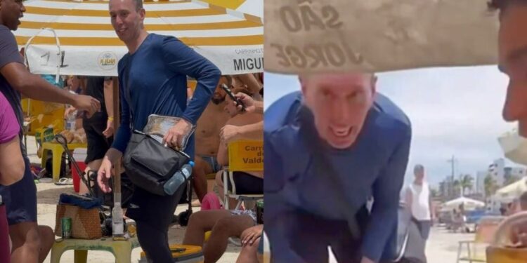 Afastado, prefeito Rodrigo Manga aparece vendendo amendoim