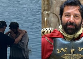 Ator de “The Chosen” é batizado em set de filmagem durante gravações
