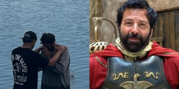 Ator de “The Chosen” é batizado em set de filmagem durante gravações