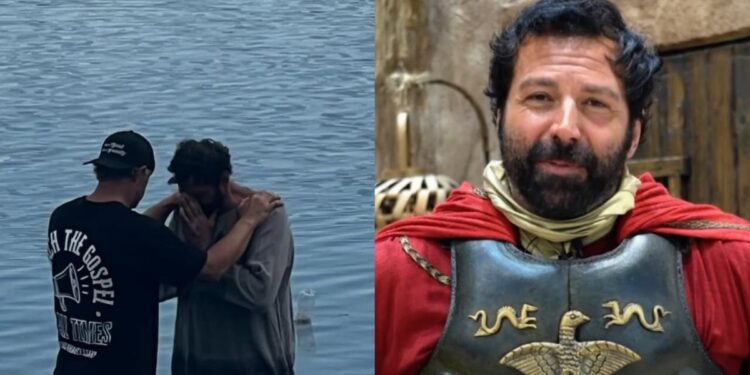 Ator de “The Chosen” é batizado em set de filmagem durante gravações