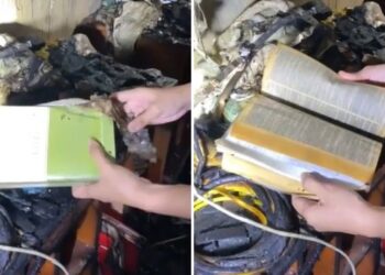 Família encontra Bíblia preservada após incêndio destruir casa nas Filipinas: “Milagre”