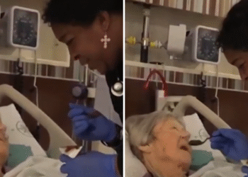 Enfermeira emociona ao cantar ‘Quão Grande És Tu’ para paciente idosa