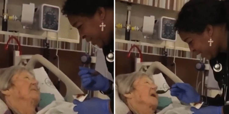 Enfermeira emociona ao cantar ‘Quão Grande És Tu’ para paciente idosa