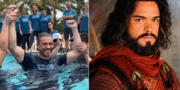Sidney Sampaio, ator de novelas bíblicas, é batizado e declara: “Tudo se fez novo”