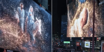 Times Square exibe mensagem cristã e destaca o verdadeiro significado do Natal