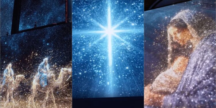 Nascimento de Jesus ilumina Natal na Times Square, em NY
