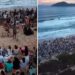 Culto ao amanhecer reúne cerca de 5 mil pessoas em praia de SC: “Vivemos um mover de Deus”