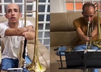 Mesmo amputado, cristão supera limitações para tocar trombone