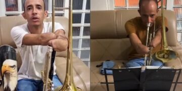 Mesmo amputado, cristão supera limitações para tocar trombone