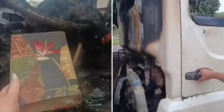 Bíblia resiste a incêndio e dona celebra: ‘Deus cuida de mim’